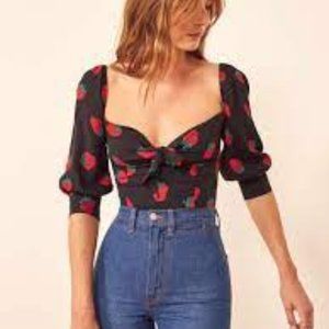 Reformation Grazia Top Stawberries
